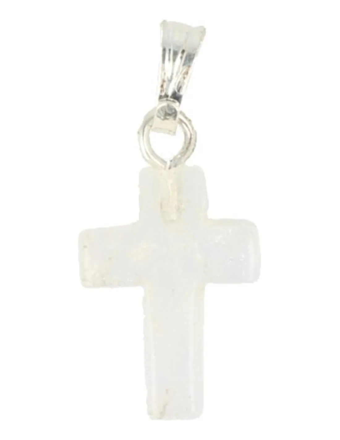 Hanger Kruis | Bergkristal ±1,4 cm