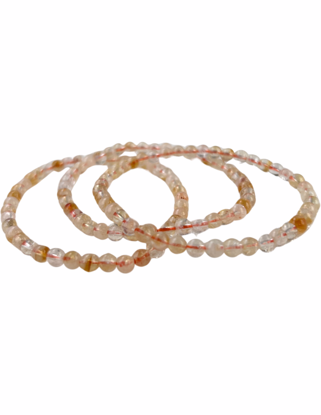 Kralenarmband | Citrien (verhit) 4 mm - Afbeelding 2