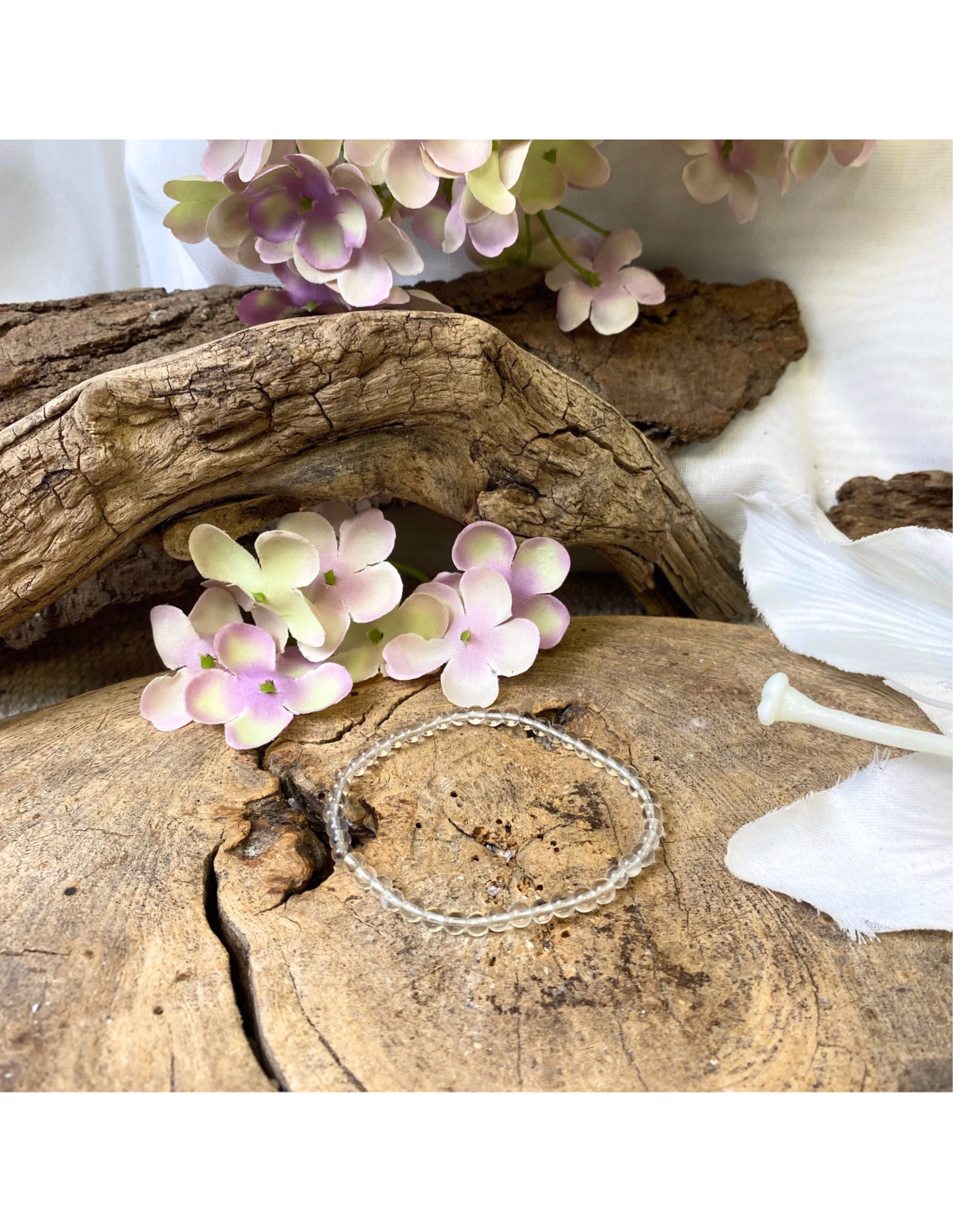 Kralenarmband | Bergkristal 4 mm - Afbeelding 2