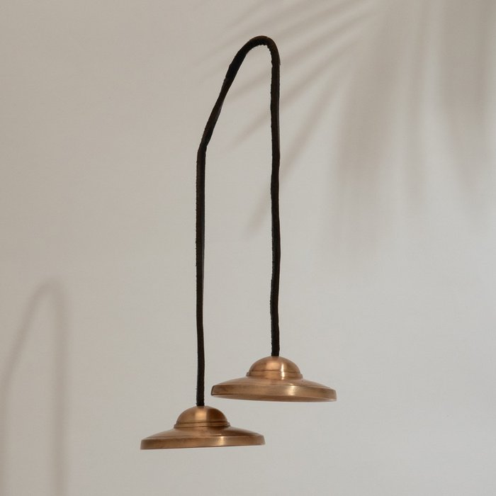 Tingsha Cymbalen | Messing Glad ±7,6 cm - Afbeelding 2