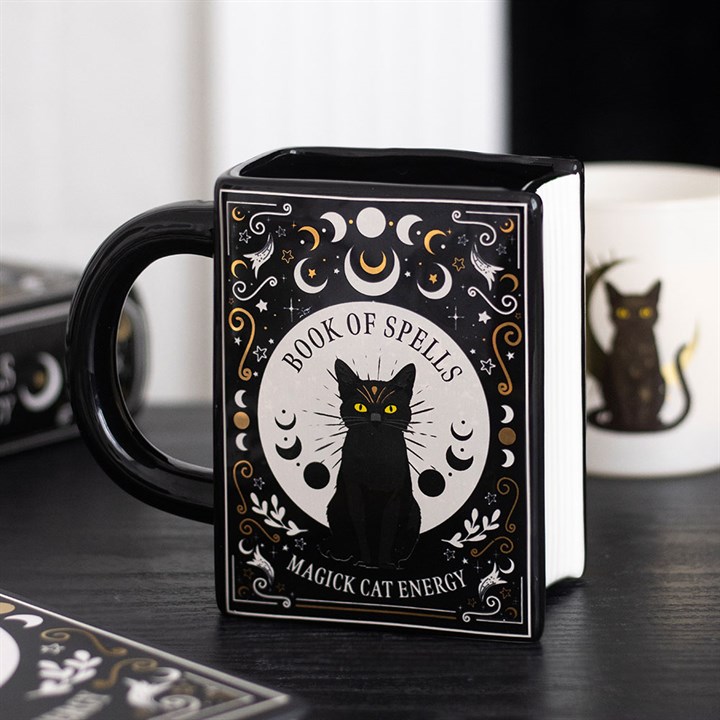 Mok | Boekvorm Black Cat Magick | 450 ml - Afbeelding 2